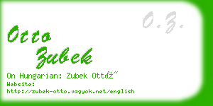 otto zubek business card